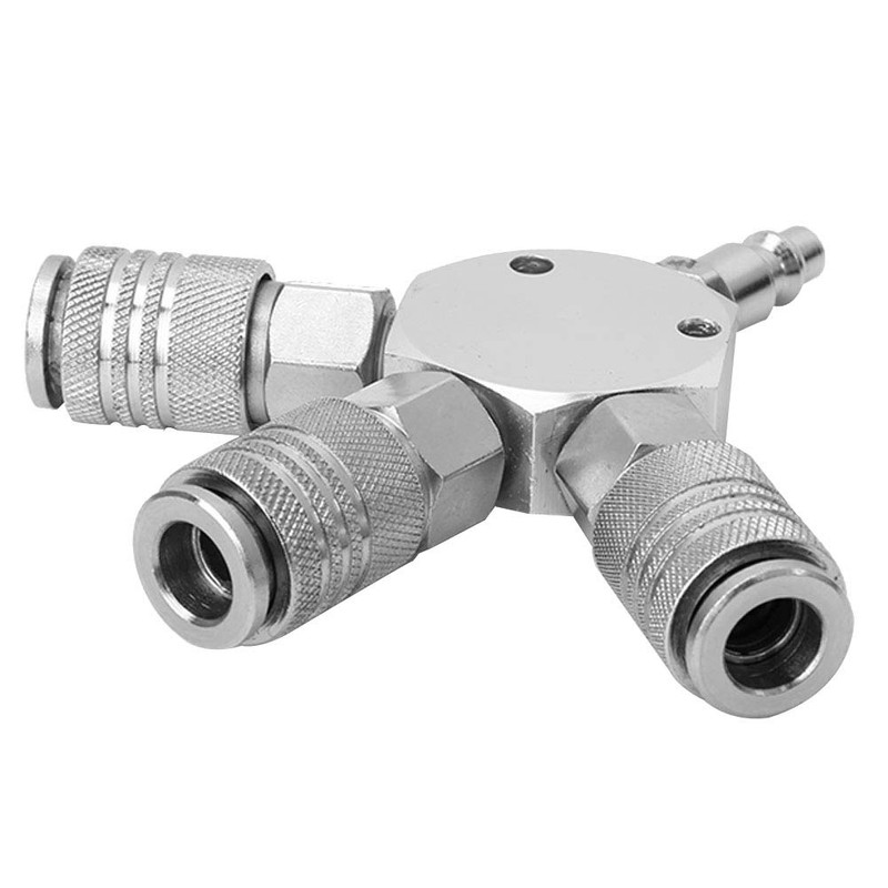 3-Way Compressed Air Distributor Pneumatic Connection, 1/4 Inch F-NPT Air