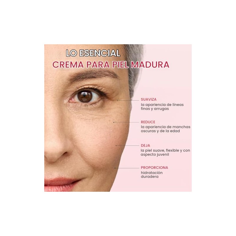 Crema anti-arrugas con Aloe vera y extracto de Uva, 1.69Oz/50ml