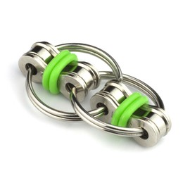 Tom's Fidgets Original Flippy Chain Fidget Toy - Perfect for ADHD, Anxiety, and Autism - Bike Chain Fidget Stress Reducer for Adults and Kids - Green