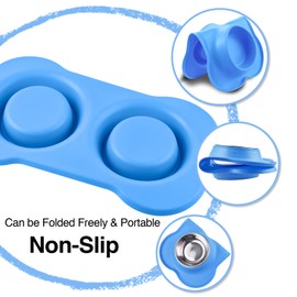 Juqiboom Dog Bowls 2 Stainless Steel Bowl for Pet Water and Food Feeder with Non Spill Skid Resistant Silicone Mat for Pets Puppy Small Medium Cats Dogs