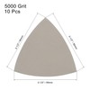 TA-VIGOR 10Pcs 5000 Grit Triangular Sandpaper, 90mm Hook and Loop