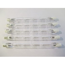 5 Pack FilterMee Brand Lighting Halogen R7S Base J Type 118mm Double Ended Floodlight Bulb 120 Volts 100 Watt T3 for Work, Security, Landscape Lights and Floor Lamps