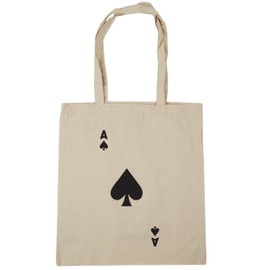 Hippowarehouse Ace Of Spades Card Illustration Tote Shopping Gym Beach Bag 42cm x38cm, 10 litres