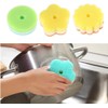 5pcs Flower Shape Sponge Brush Super Absorbent Sponges Scouring Pads