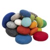 Betzold - Rainbow Felt Pebbles 20-Piece Colourful for Laying and