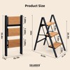 SOLADDER 3 Step Ladder, Anti-Slip and Lightweight Foldable Step Stool