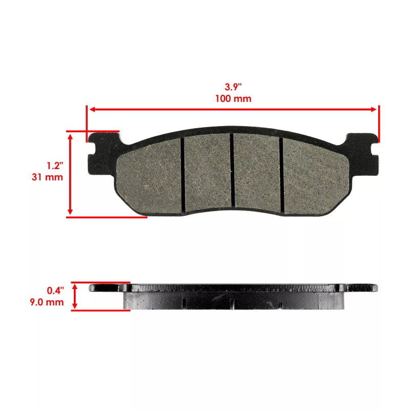 Caltric Front Rear Brake Pads for Yamaha XT250 2008 2009