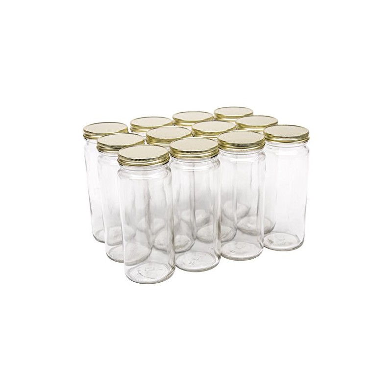 North Mountain Supply 16 Ounce Glass Wide Mouth Straight-Sided Canning