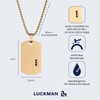 LUCKMAN Collar Hombre, Cadena con Dije de Placa con Zirconia
