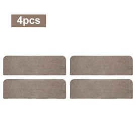 COSY HOMEER Stair Treads Non-Slip Carpet Mat 28inX9in Indoor Stair Runners for Wooden Steps, Stair Rugs for Kids and Dogs, 100% Polyester TPE Backing 4pcs,Beige,Protect Floor