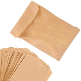 Paper Sandwich Bags Kraft Brown (200 Pack), Commercially Compostable Food Grade Unbleached Kraft Paper for Bakery, Cookies, Treats, Snacks, Sandwiches