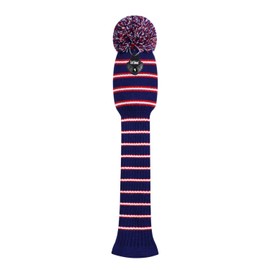 Scott Edward 1 Piece Knitted Golf Head Cover for Wood,Driver Wood(460cc) Fairway Wood/Hybrid,Soft, Washable, Anti-Pilling, Anti-Wrinkle, Long Neck (Fine Streak, Driver)