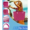 X-Large Rubber Beach Bag Tote Waterproof Tote Bag with Zipper
