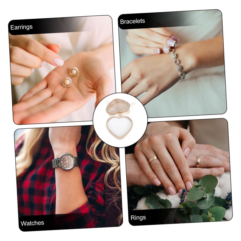 Healvian Heart Shaped Ring Storage Box Elegant Jewelry Organizer for