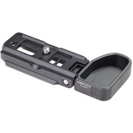 WEPOTO A6600 Hand Grip Quick Release Plate L Bracket QR Plate Compatible with Sony a6600 Camera -Aluminium Leather