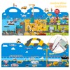 Reusable Sticker Book for Kids 2-4,45pcs Vehicles Cars 3D Jelly