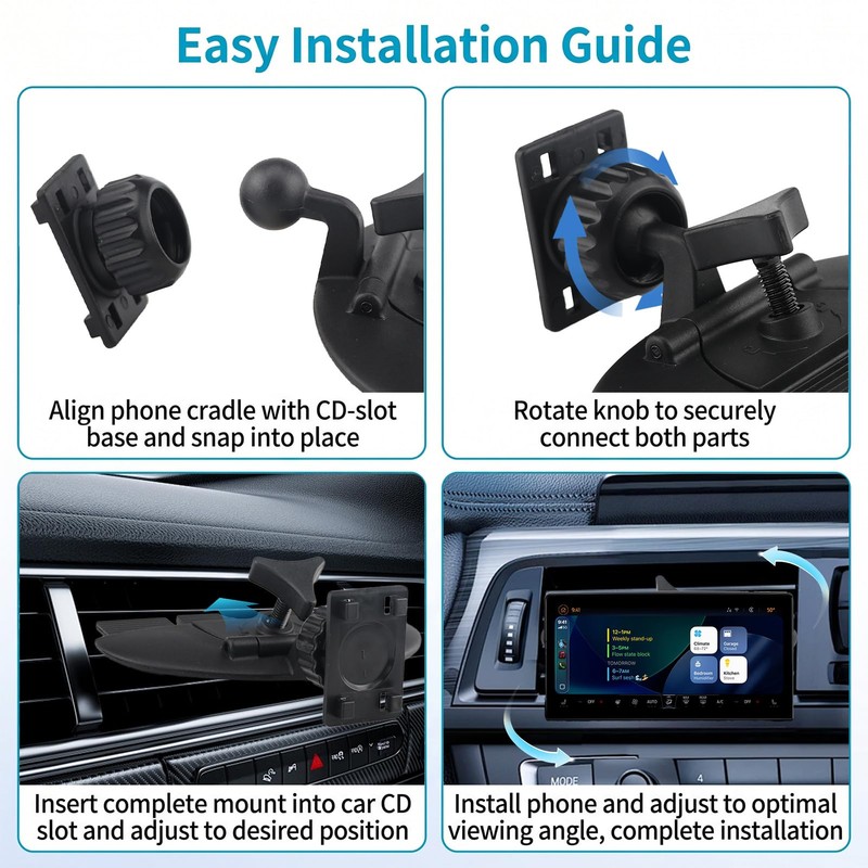 Supporto Carplay per Slot CD con Schermo Carplay Adattatore Sfera