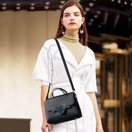 NICOLE & DORIS Shoulder Bag Women PU Leather Shoulder Bag Vintage Small Handbag for Going Out Classic Evening Bag Party Bag Leisure Bag, black, vintage