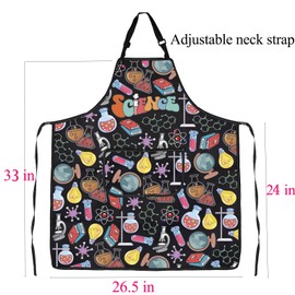BNQL Science Apron With Pockets Science Lab Technician Gifts Apron Sciences Teacher Gift Scientists Gift for Lab Scientists Aprons