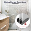 uxcell Sliding Shower Door Bottom Guide for 1/2 in Frameless