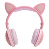 Cute Cat Ear Glowing Wireless Bluetooth Headphone HIFI Sports Folding