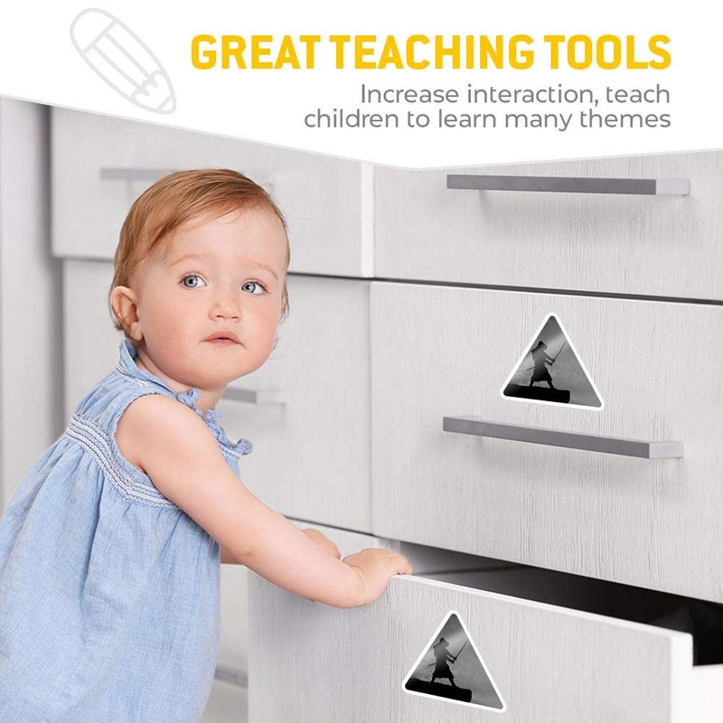 2 x Triangle Stickers 7.5cm - BW - Black Samurai