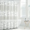Startseite Long Shower Curtain - Flower Semi-Semi-Transarent Thin Shower Curtain