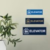 Basic Elevator Sign (Brushed Silver) - Large - (5 Pack)