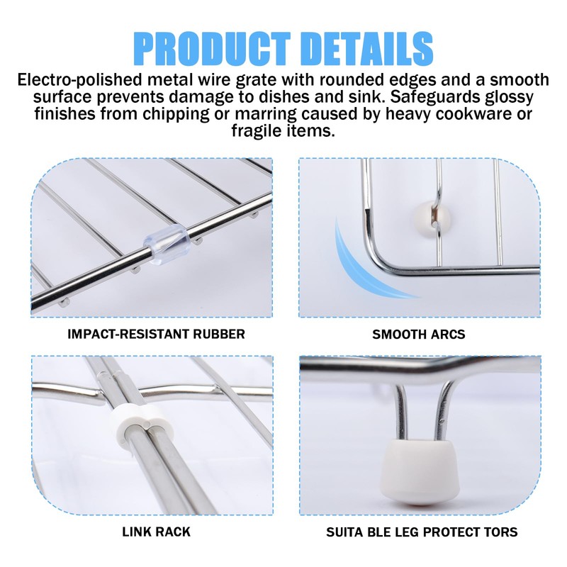 K-6449-ST Kitchen Sink Rack, 26.18'' x 14.76'' for Kohler Whitehaven