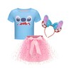 Xiueara Girls Cute Space Creature Tutu Dress for Kids Blue