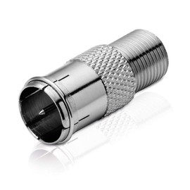 conecto F-Quick Male to F Female Adapter Screws onto a Classic F Male with Thread and Converts it to Quick Plug (2 Pieces)