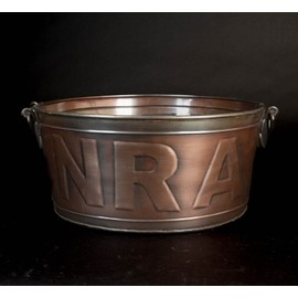 Stainless Steel Oval Beverage Copper Party Tub- Chill Beer, Spirits, Soda, Water- Holds 5 Gallons- Great for Man Cave, BBQ’s, Home Bar, Parties- Ideal Gift for Father, Boyfriend, Husband