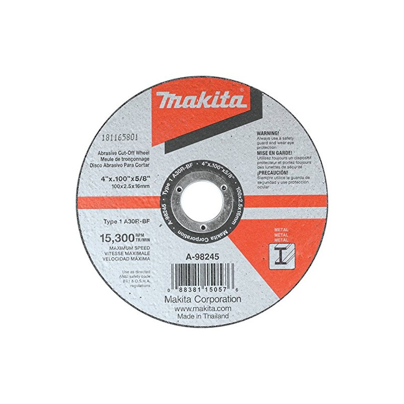 Makita A-98245 4" x 3/32" x 5/8" Cut-off Wheel in