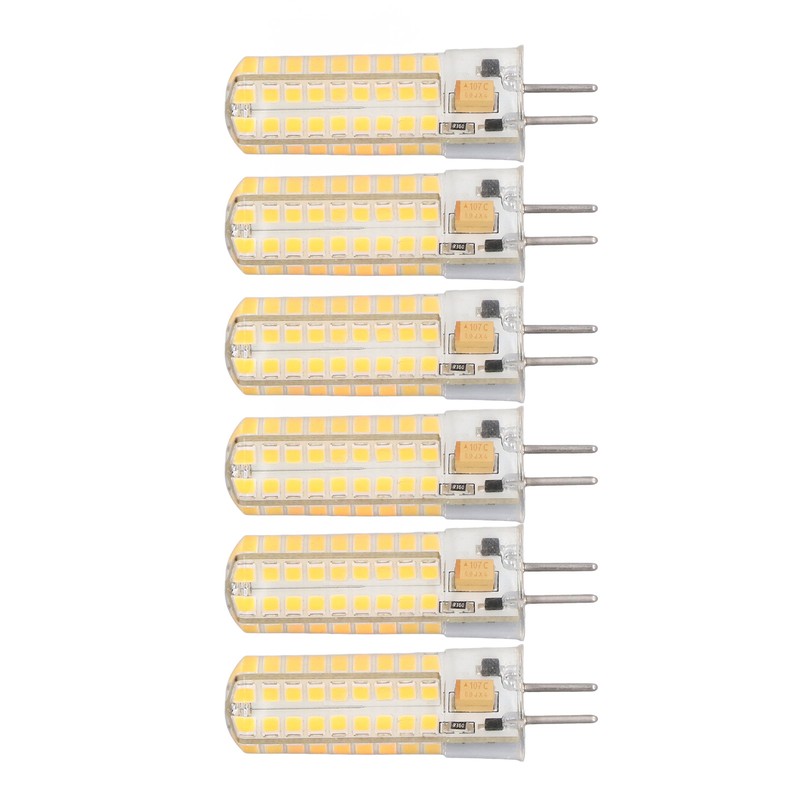 6Pcs GY6.35 LED Bulb 7W AC DC12V 700lm 72 LEDs