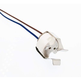 E-Simpo 5pcs MR11 MR16 Socket Lamp holder with bracket LED Halogen G4 G5.3 Gu5.3 Light Socket Porcelain 10cm long each