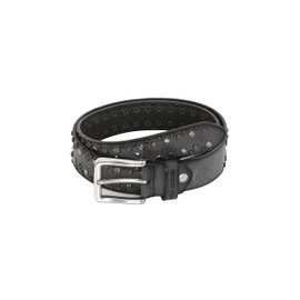 Unisex Genuine Leather Belt with Rivets Robust Rivet Belt Leather Belt, gray
