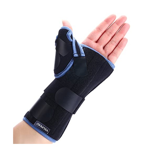 VELPEAU Wrist Brace with Thumb Spica Splint for De Quervain's
