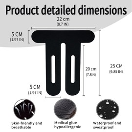 SOONGO Kinesiologie-Tape für Knie, hochelastische Kniestütze, Schmerzlinderung, latexfrei, hypoallergen, wasserdicht, atmungsaktiv, Original Baumwoll-Sport-Tape (schwarz)