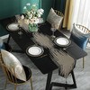Jiino Modern Table Runners 98 Inches Long Black, Luxury Geometric