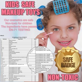 17-Farben-Kinder-Make-up-Sets für Mädchen, waschbare Kinder-Make-up-Kit mit Spiegel, ungiftige kosmetische Schönheit-Set-Geschenk für Kinder, Prinzessin vorgeben Spiele Spielzeug Geburtstag Weihnachts