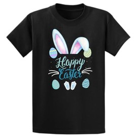 Second Ave Baby/Children's Kids Pink Easter Bunny Rabbit Black T-Shirt T Shirt Girls or Boys