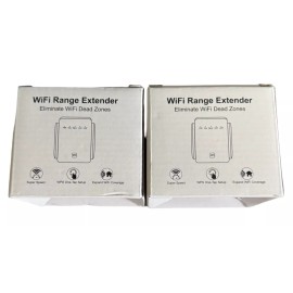 MEESTORY 2x WiFi Extender Signal Booster for Home Port & Access Point 1-Tap Setup 2.4GHz