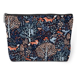 Cute Makeup Bag Funny Forest Fox Cosmetic Bags Fox Gifts Fox Supplies for Animal Foxes Lovers Women Girl Female Daughter Nurse Coworker Friend Sister Birthday Christmas Graduation Toiletry Bag
