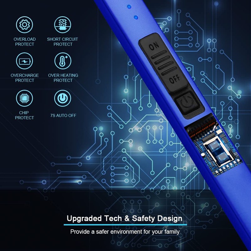 SUPRUS Electric Lighter Arc Windproof Flameless USB Rechargeable Lighter with