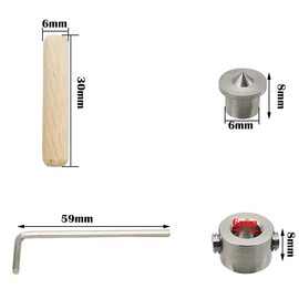 Wood Dowel, CESFONJER 6mm Dowel Kit, 100 Wood Dowels, 2 Dowel Markers, 1 Drill Bit Depth Stop Collar, With Hex Key, Furniture Joint Joint Dowel Splice