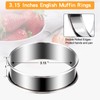 English Muffin Rings 6 Set, Non Stick Crumpet Rings Stainless