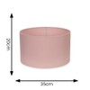 MiniSun | Medium Modern Blush Pink Fabric Drum Light Shade
