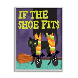 Stupell Industries If The Shoe Fits Witch Framed Wall Art, Design by Linda Birtel