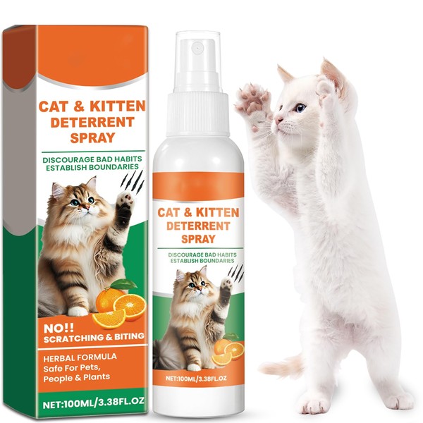 Cat Deterrent Spray, Natural Ingredients Cat Spray Deterrent for Cats