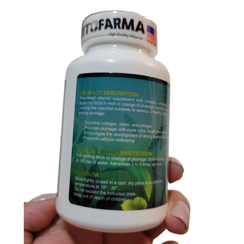 VITOFARMA PROMOTES FEATHER GROWTH FOR BIRDS TWITTY 80G OMEGAS SUPPLEMENT